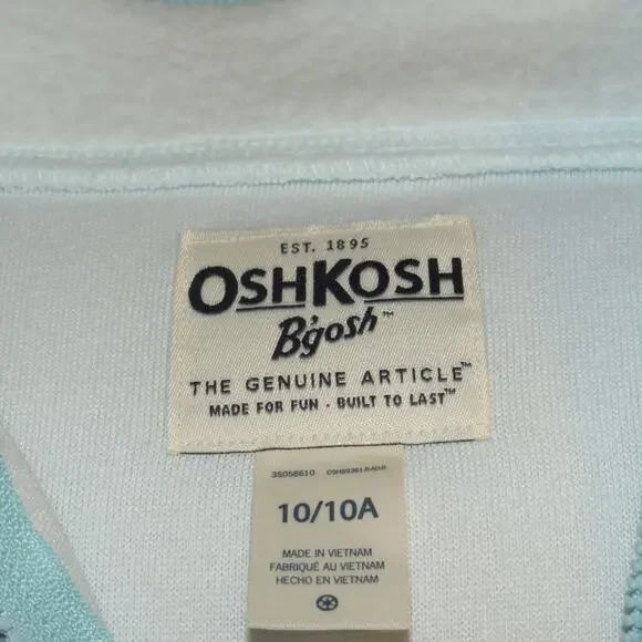 Oshkosh Mint Sherpa Fleece Girls Full Zip Jacket - Picture 5 of 7